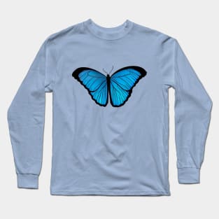 Mariposa azul aesthetic cottagecore  lepidopterología Long Sleeve T-Shirt